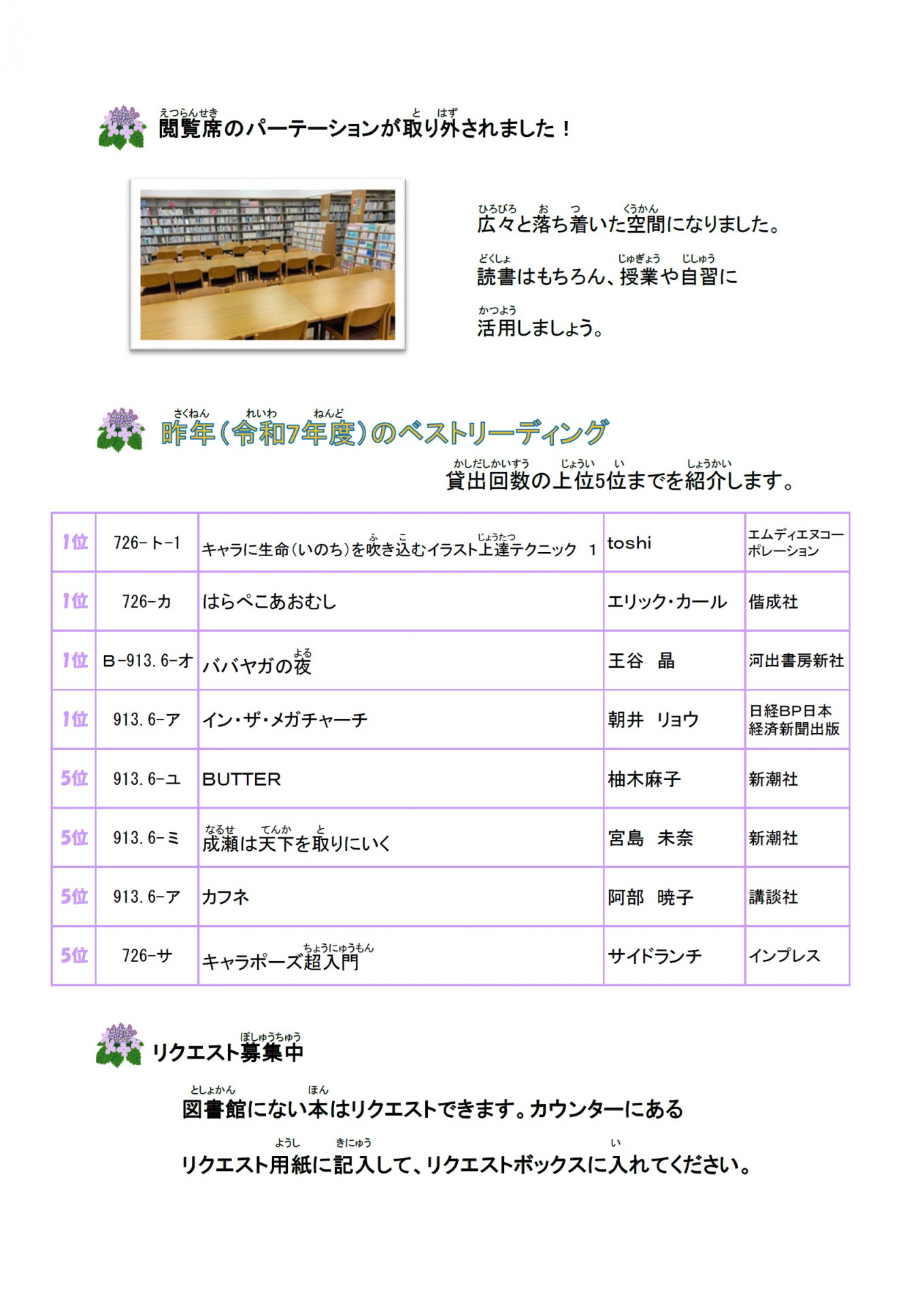 図書だより「本だな」2026年6月号　画像2